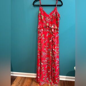 Cottagecore Hummingbird Floral Floor Length Dress